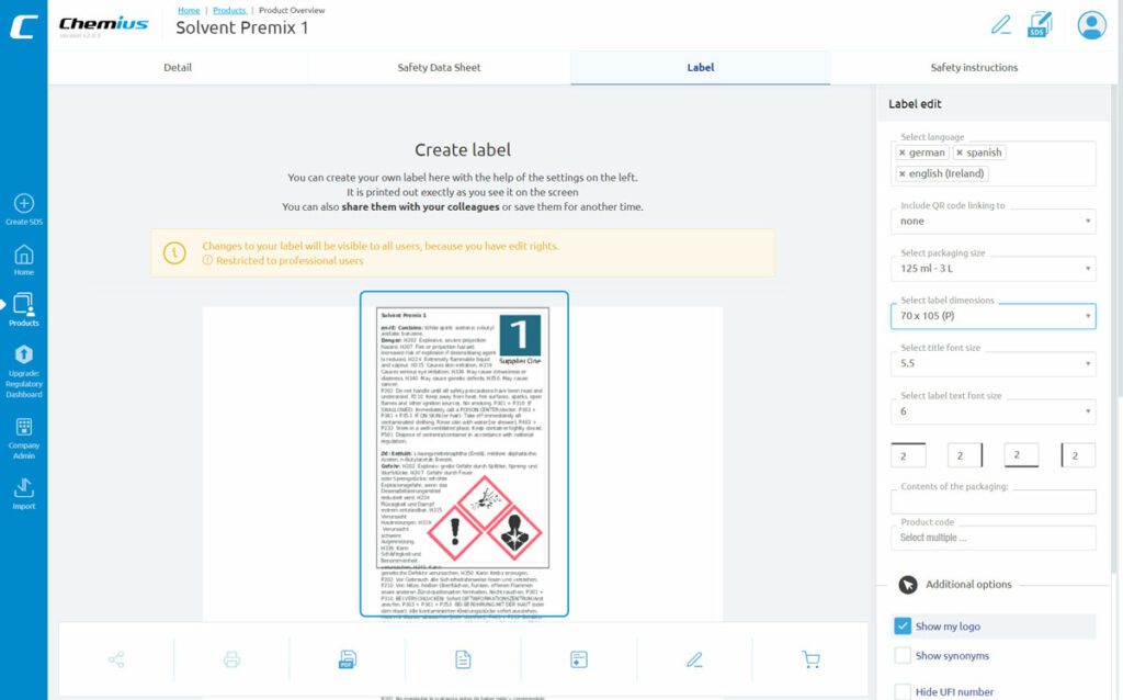 Chemius edit label text overflow