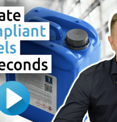 Create compliant labels in seconds