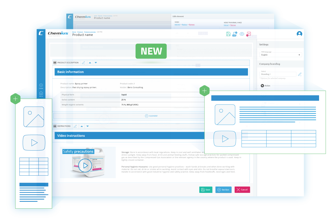 Smart technical data sheets