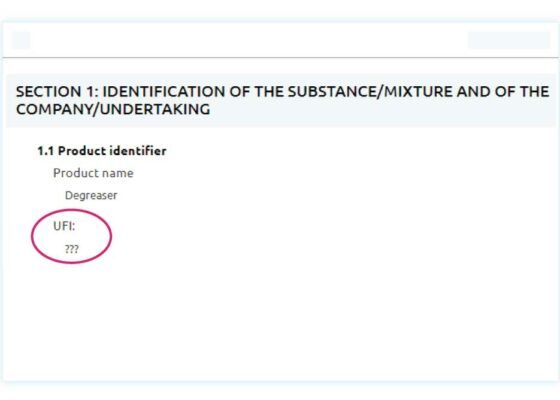 Are UFI codes in the SDS obligatory? Is change in UFI for environmental hazards expected?