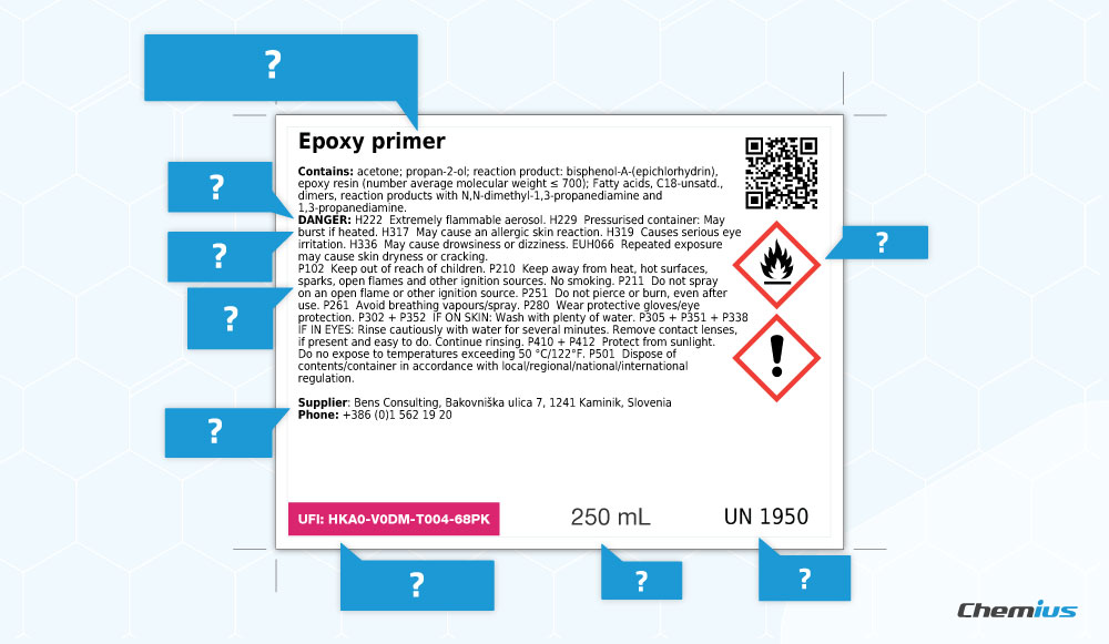 Which are the minimum must have label elements that I don't get in trouble?