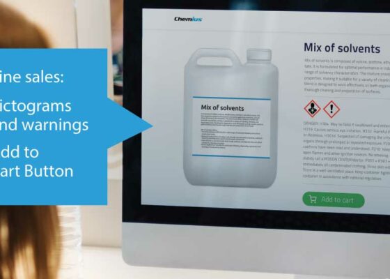 What do chemical inspectors check in online sales of chemicals?
