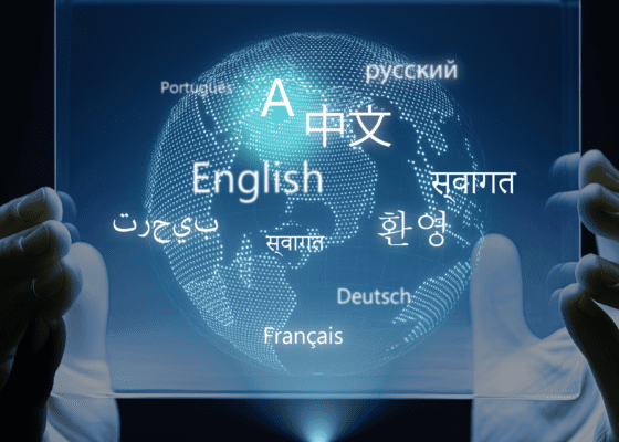 A digital holographic display shows a glowing blue globe composed of dots, with various language names floating around it including English, Français (French), Deutsch (German), русский (Russian), 中文 (Chinese), and several others in their native scripts. The globe is being viewed through what appears to be a transparent screen or panel, with hands wearing white gloves visible on either side. The image has a predominantly blue color scheme and conveys themes of global communication, language translation, and technological connectivity. Safety Considerations Handling Requirements • Wear appropriate gloves when handling display equipment • Maintain clean workspace to prevent damage to optical surfaces • Avoid direct contact with electronic components Environmental Controls • Operate in temperature-controlled environment • Protect from moisture and humidity • Ensure proper ventilation Operational Safety • Follow proper power-down procedures • Maintain appropriate viewing distance • Avoid prolonged exposure to bright display elements • Ensure stable mounting and positioning of display equipment
